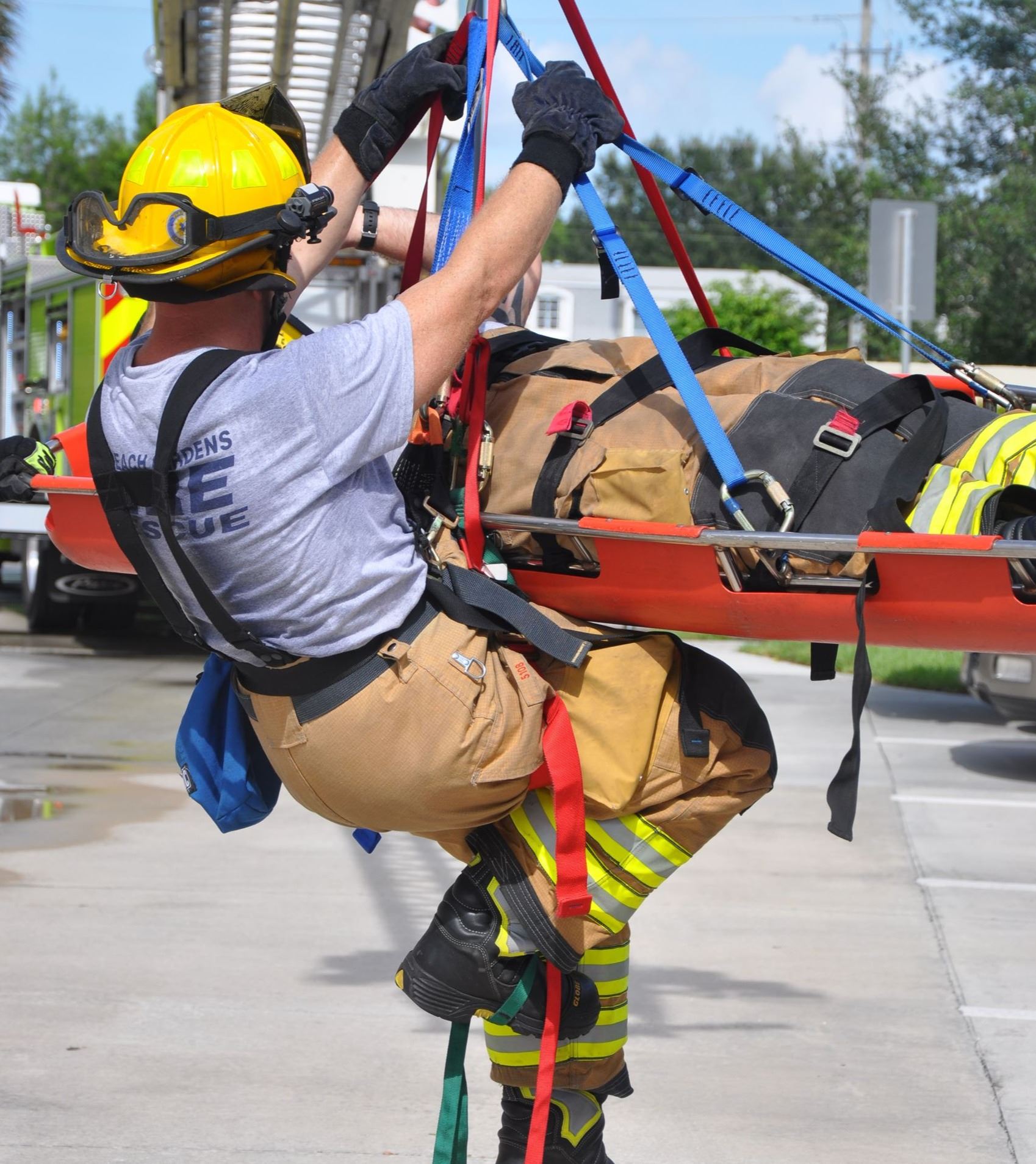 High Angle Rescue training.