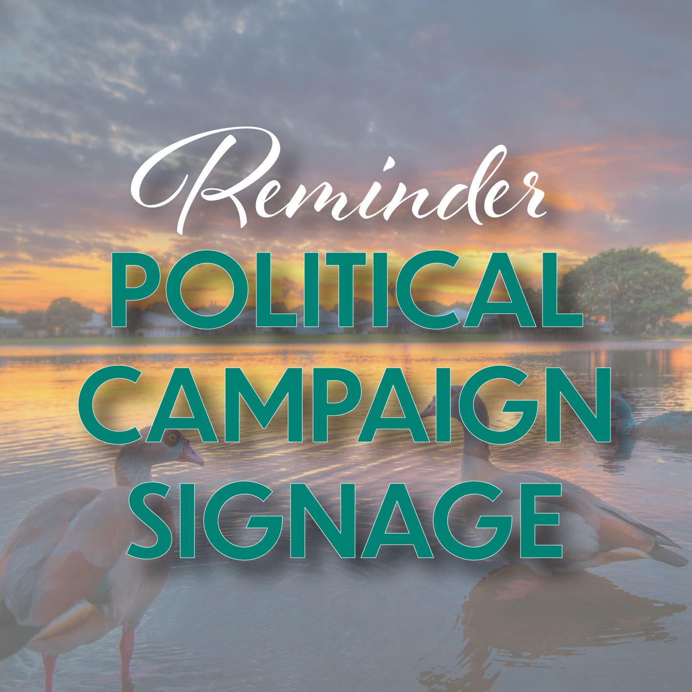 Political Campaign Sign Reminder