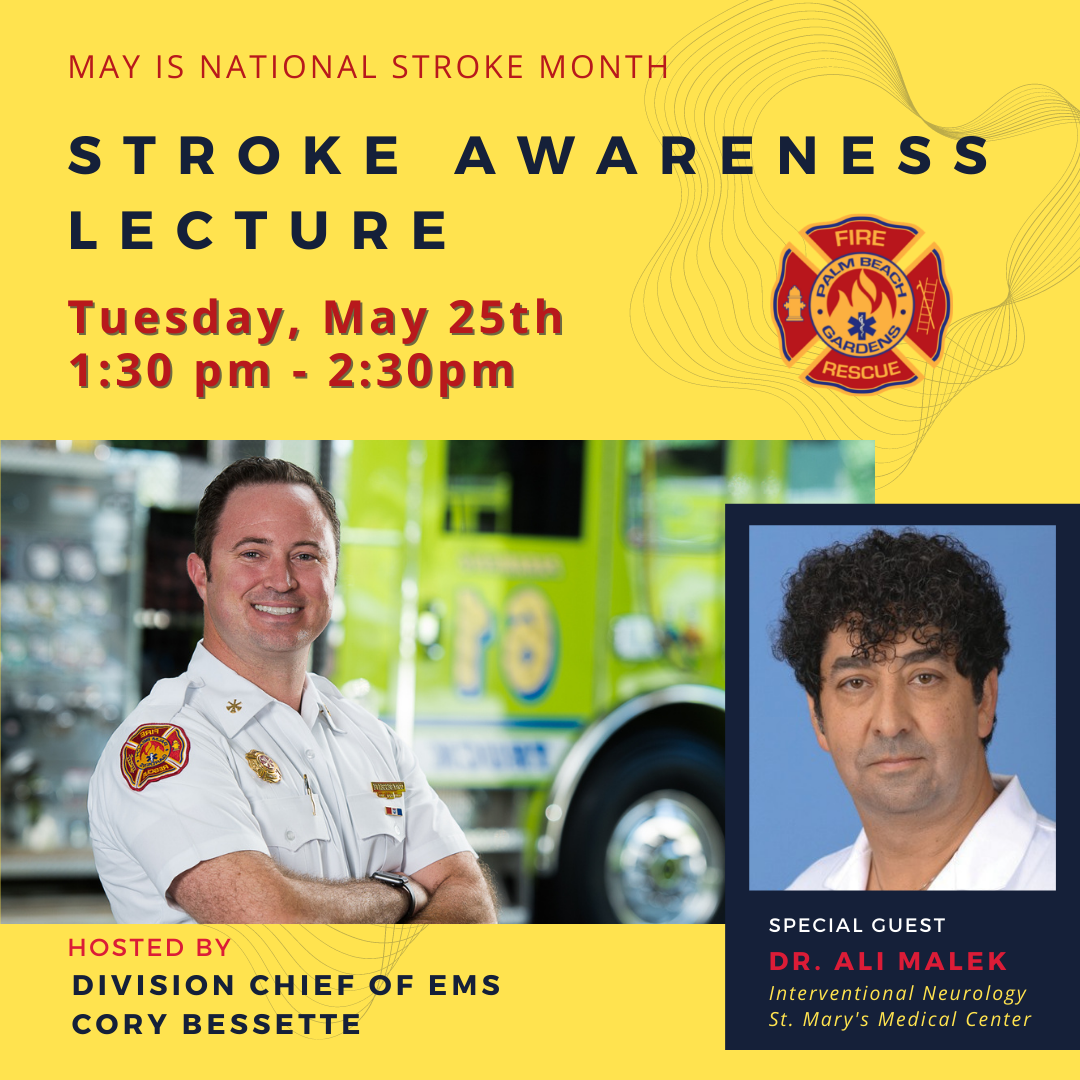 Stroke Awareness Lecture on May 25 at 1:30 p.m. via Zoom.