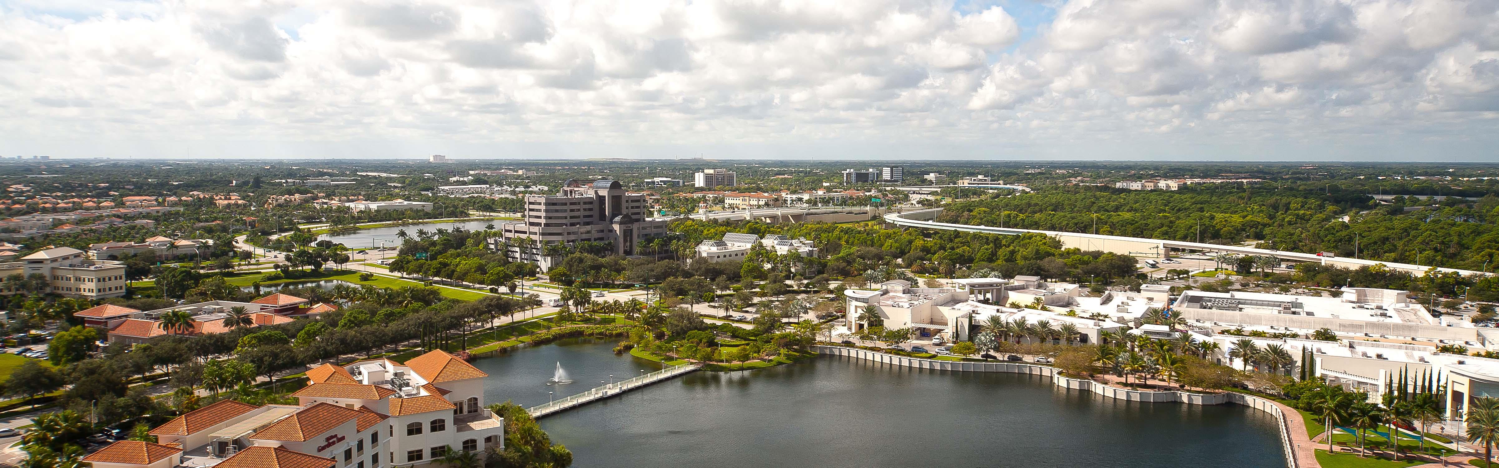 aerial of business district