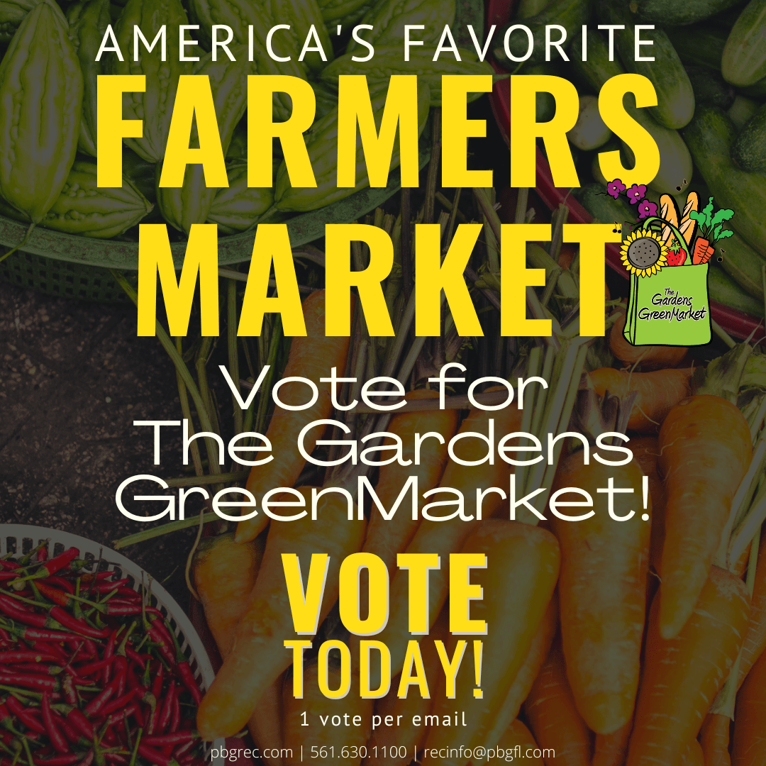 Best Farmers Market Contest vote for The Gardens GreenMarket.