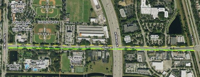 Burns Road Bicycle Mobility Map.