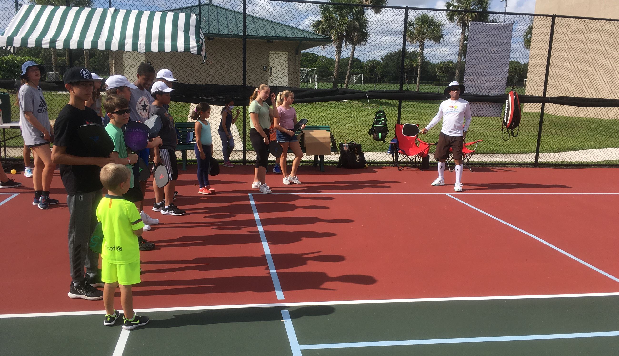 Youth instructional pickleball. 
