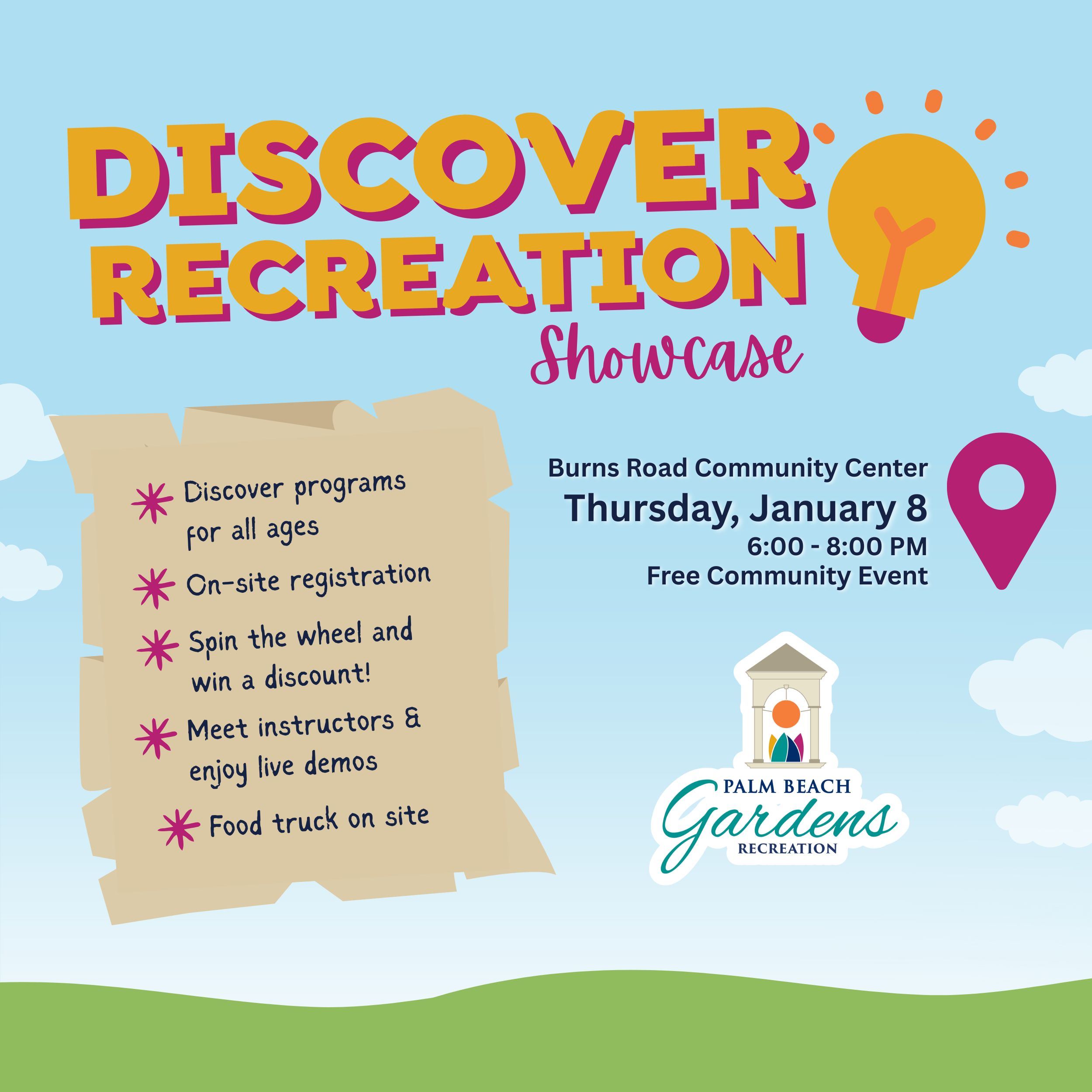Discover Recreation Showcase Square.
