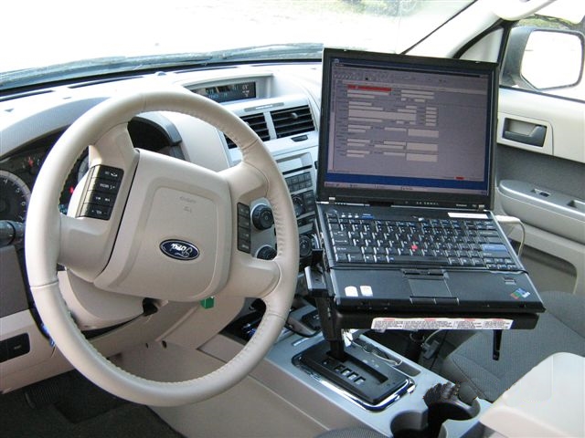 Picture of Inside of a Code Compliance Vehicle
