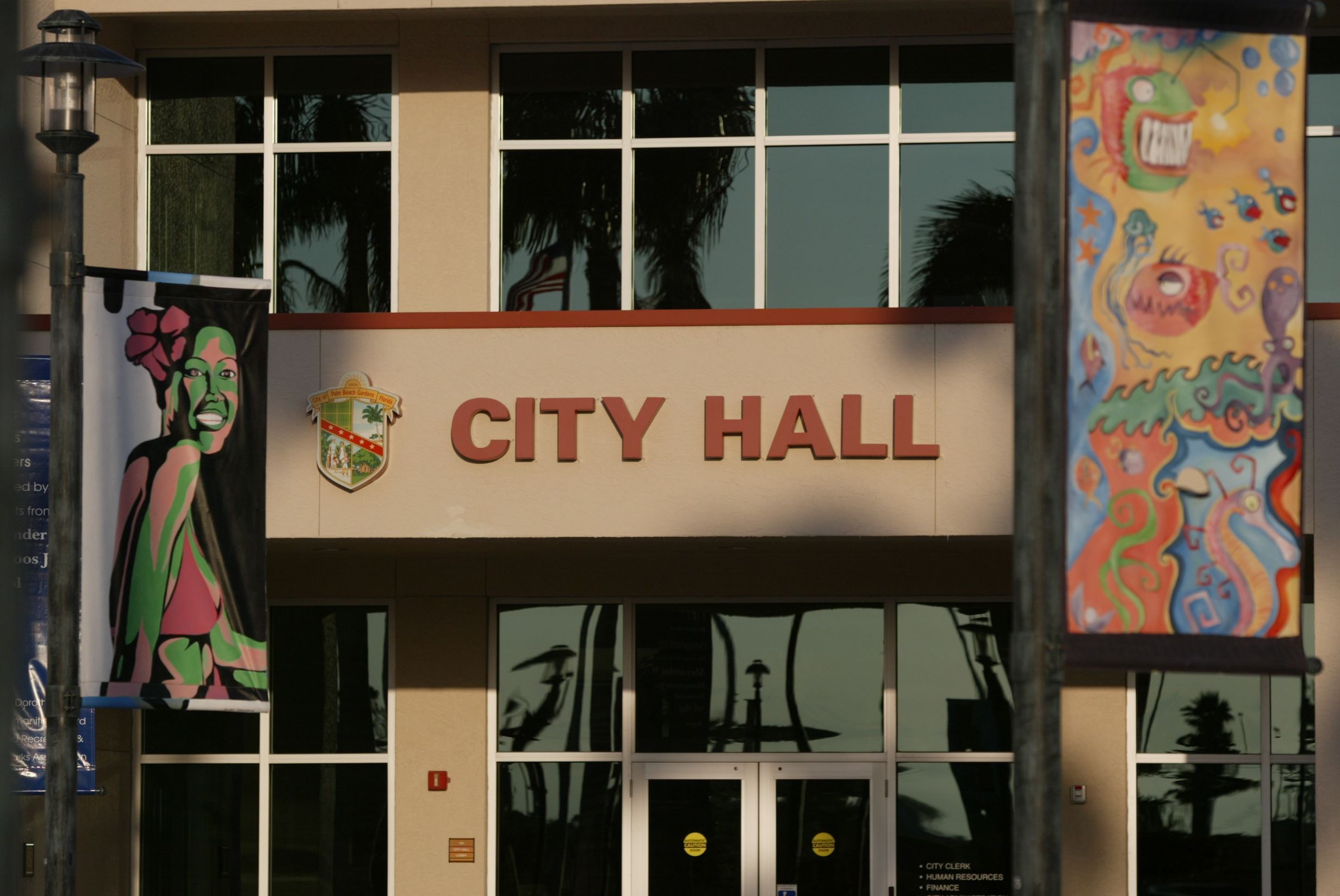 city hall sign