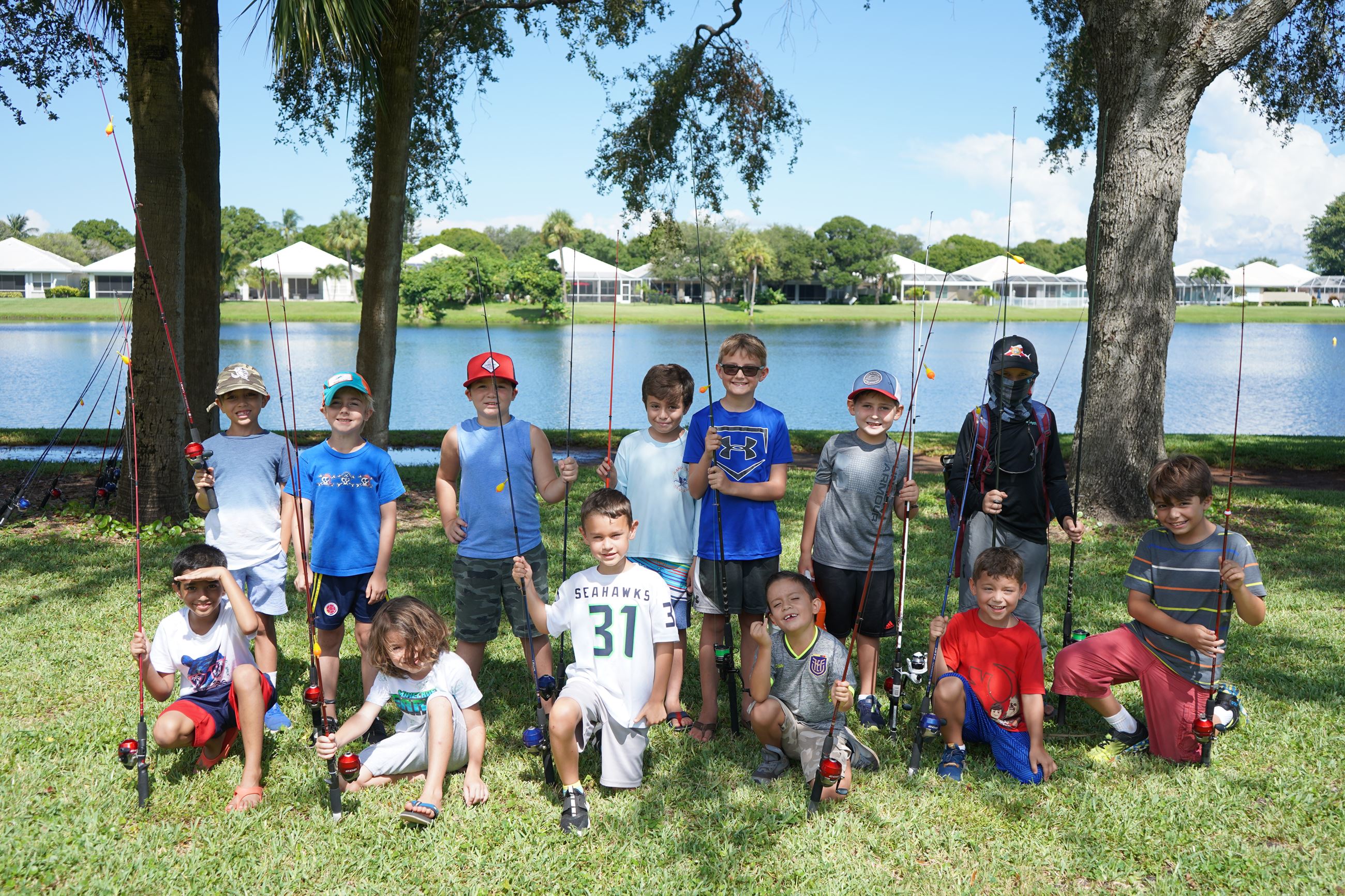 Kids Fishing at an Event.