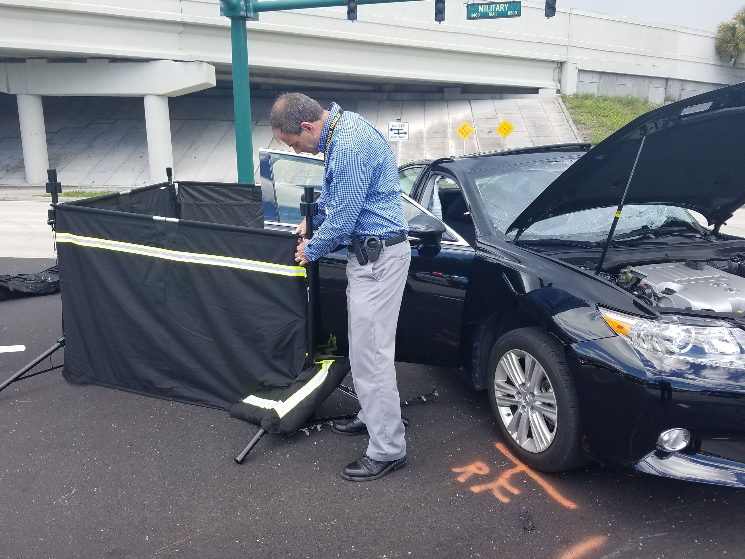 Detective at Crime Scene